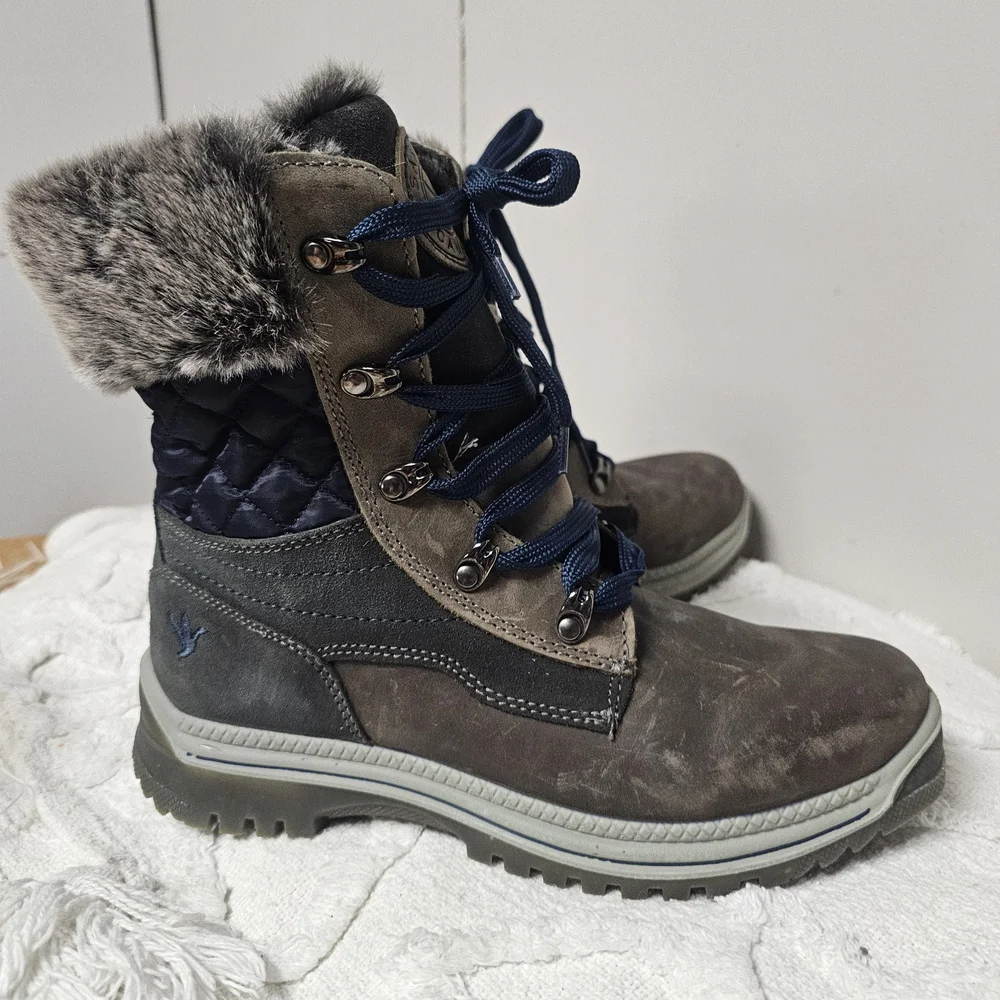 Santana Canada Maleo Made in Italy Winter Fur Weatherproof Boots Women‎ Size 9